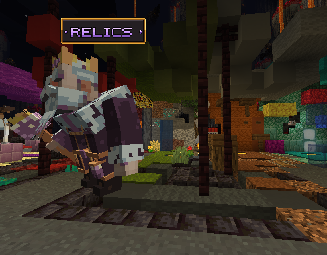Le PNJ Relics au Spawn